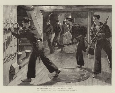 Een Incident tijdens de Marine Manoeuvres door Joseph Nash